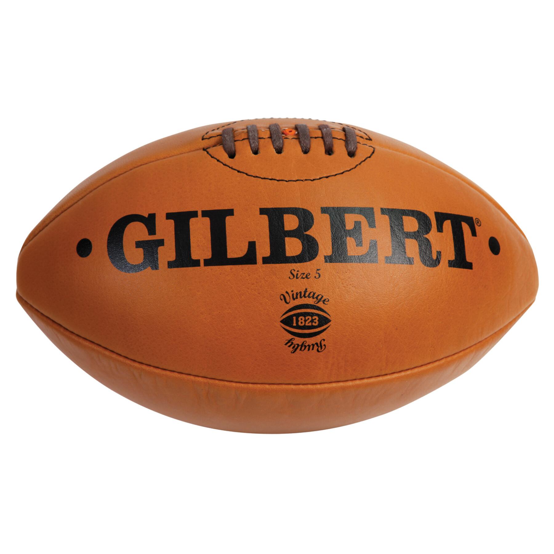 Vintage leather mini rugby ball Gilbert (taille 1)
