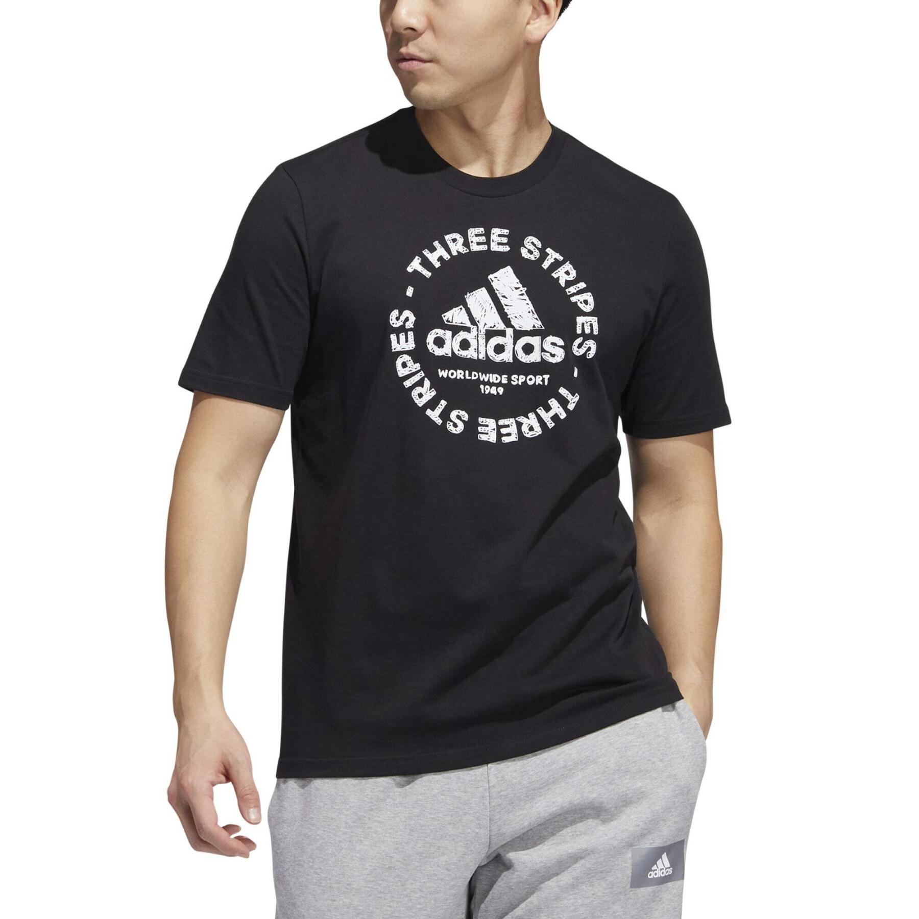 Graphic T-shirt emblem of sketch adidas