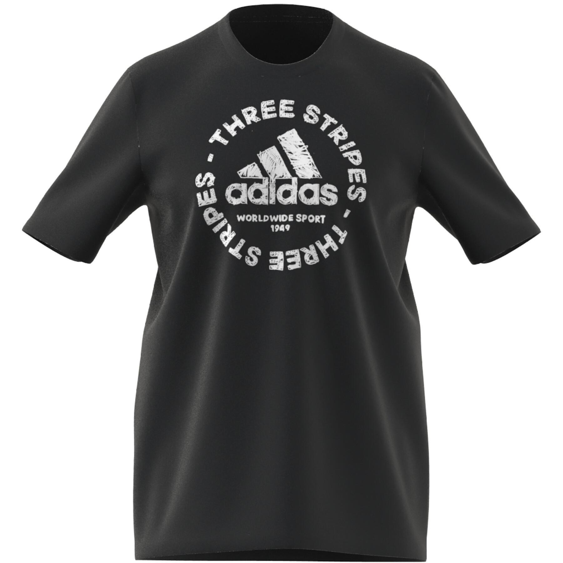 Graphic T-shirt emblem of sketch adidas