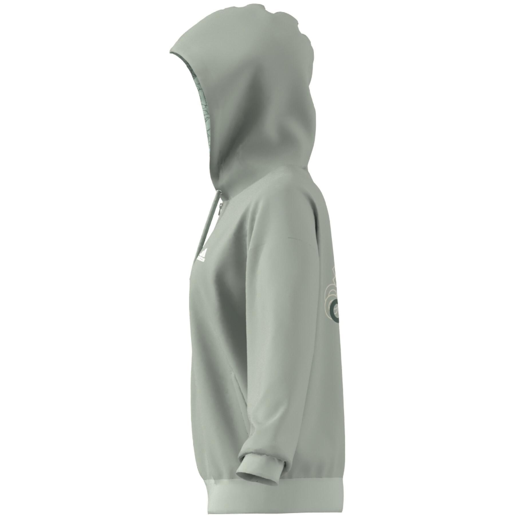 Women's multicolored logo zip-up hoodie adidas Essentials