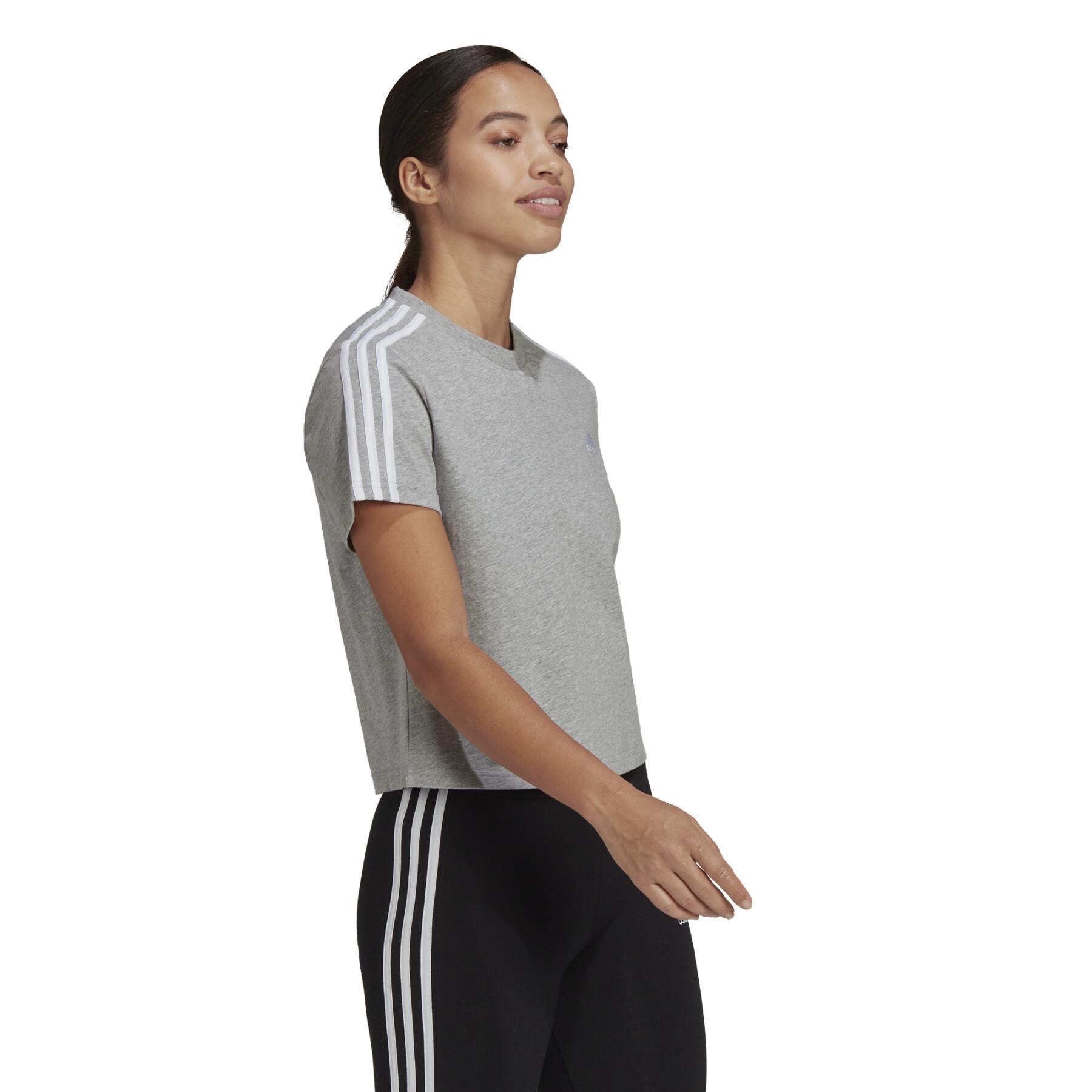 Women's T-shirt adidas Essentials Loose 3-Stripes Cropped