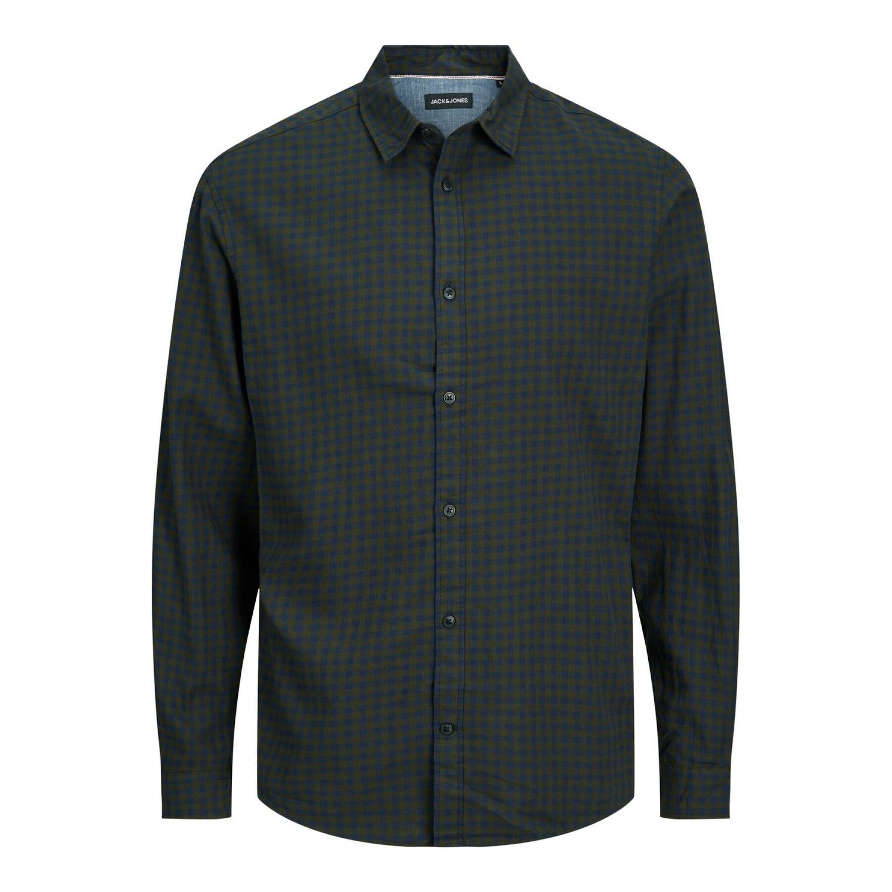 Long-sleeved plaid shirt, twill, large size Jack & Jones Gingham
