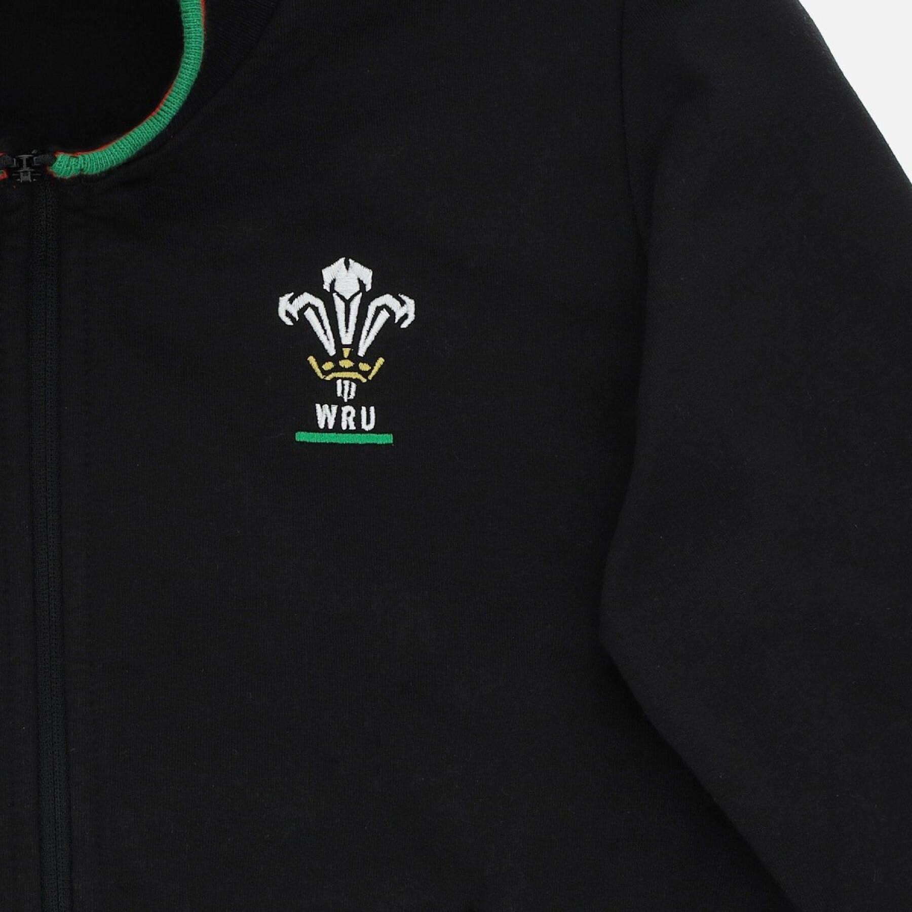 Full zip sweatshirt for kids Pays de Galles Rugby XV WRC Merch CA LF