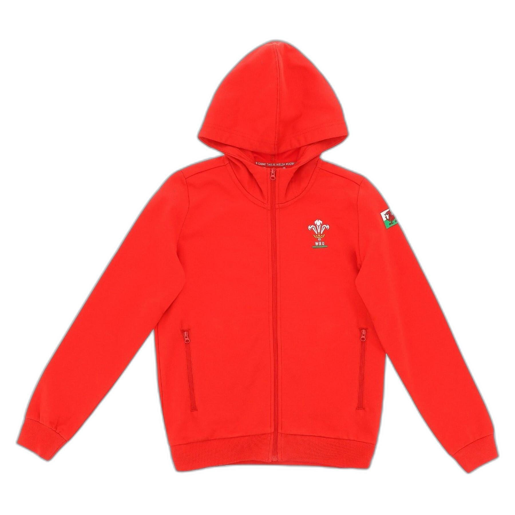 Full zip hoodie for kids Pays de Galles Rugby XV Merch CA LF