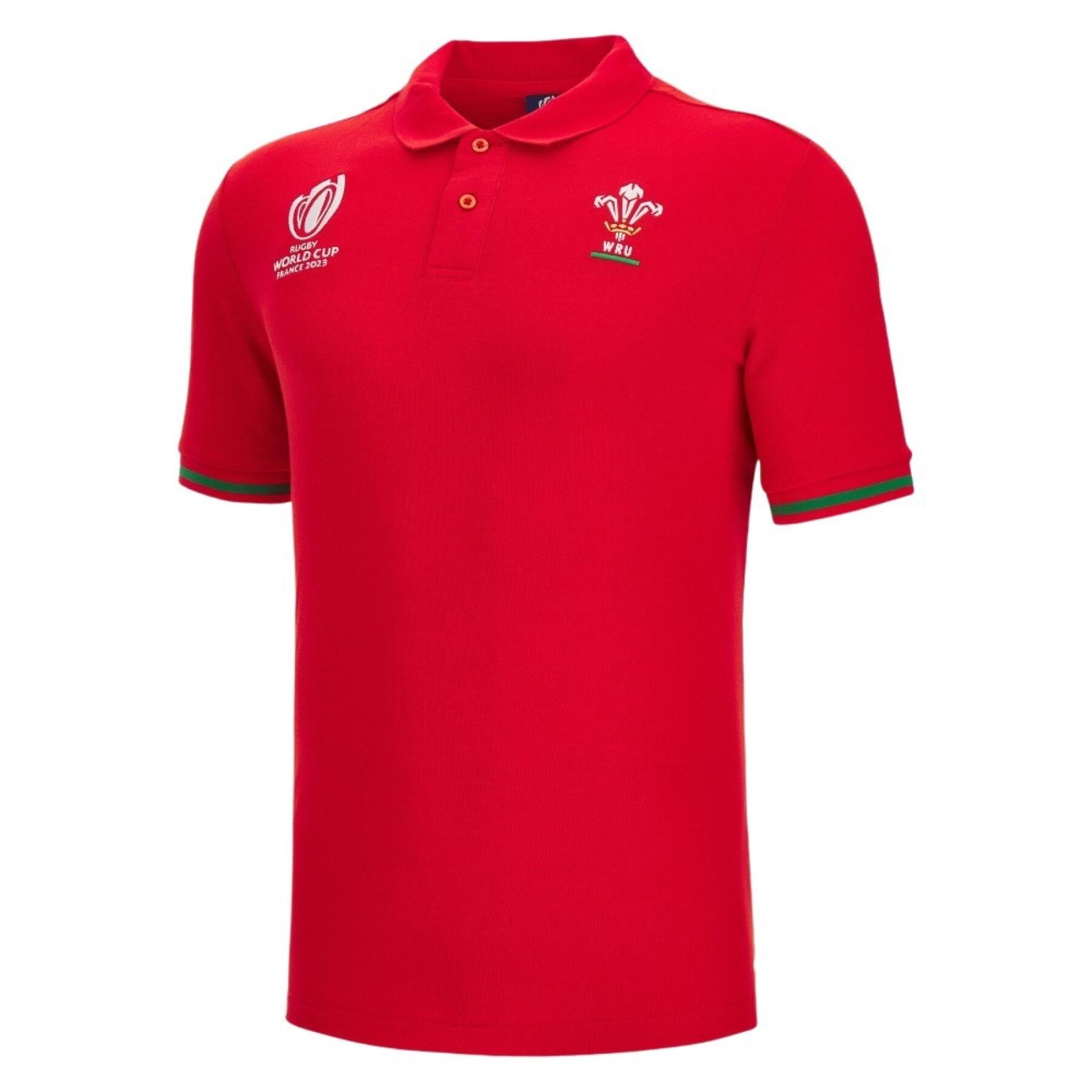 Polo Pays de Galles Rugby XV Merch RWC Country 2023