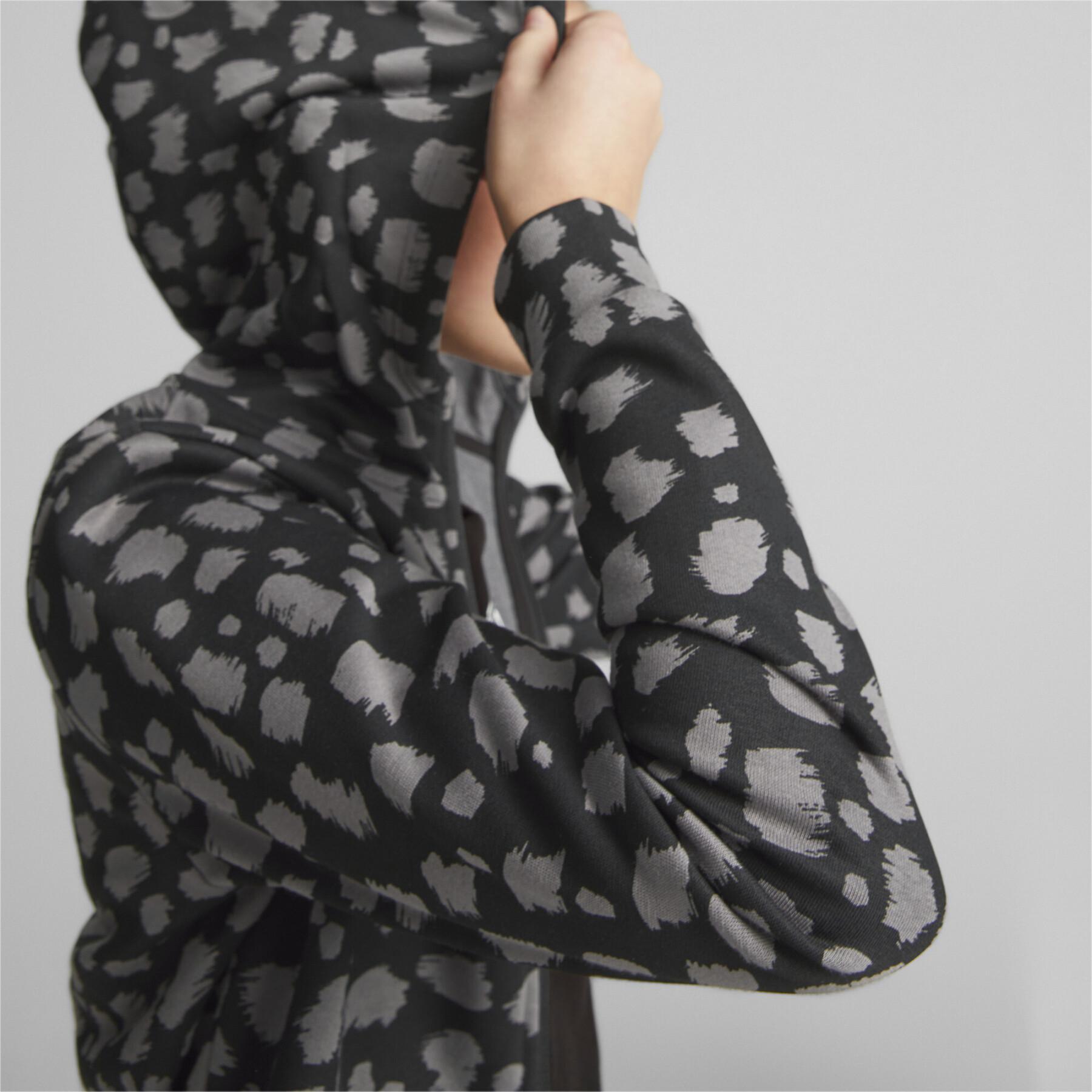 Sweat zipped hooded printed girl Puma Ess+ Aop Tr