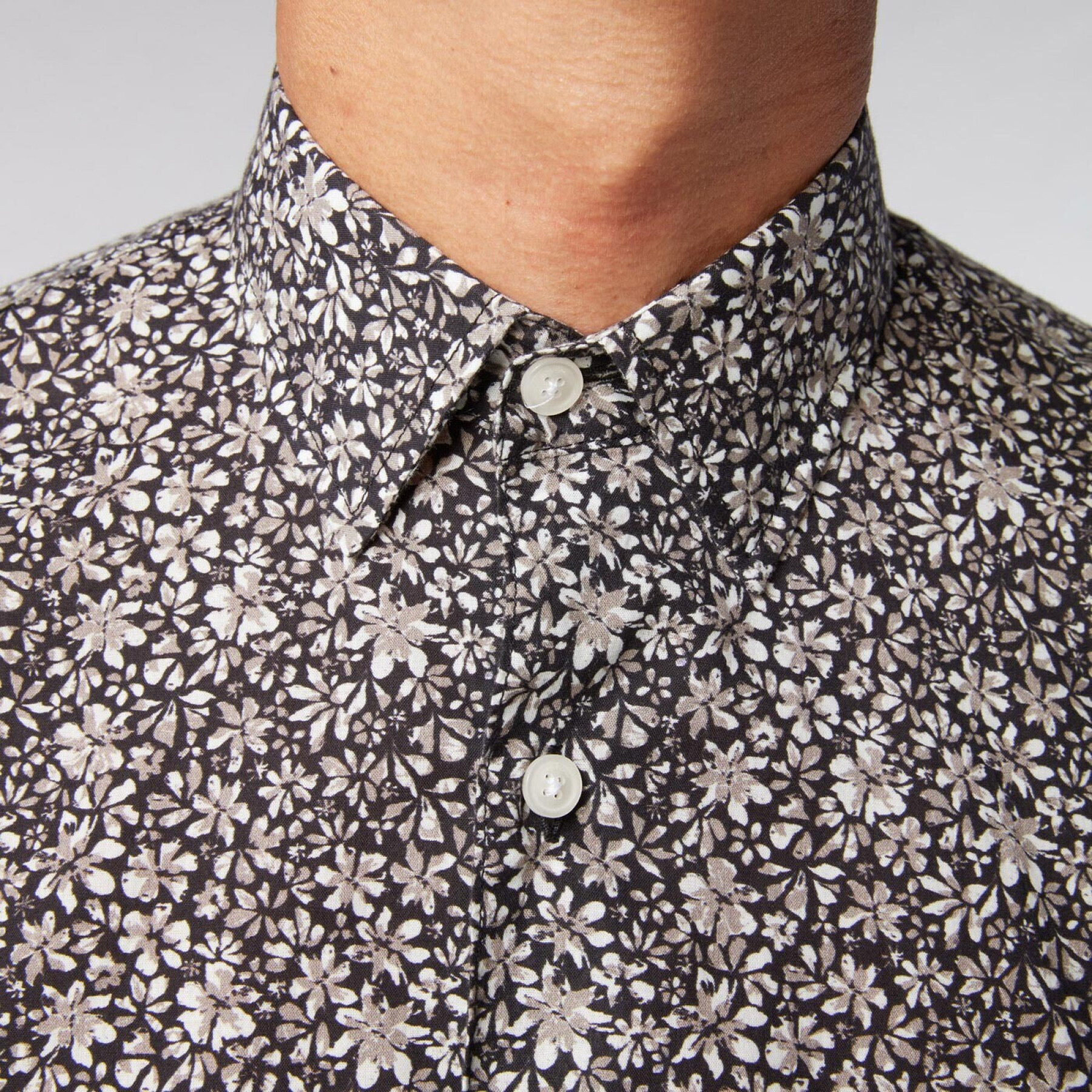 Long-sleeved printed shirt Serge Blanco