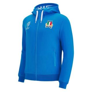 Hoodie zipped cotton Italie Rugby Merch RWC Country 2023