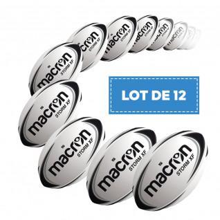Pack of 12 Rugby Balls Macron Storm XF T3
