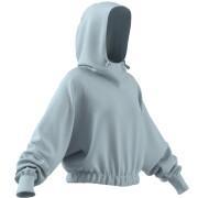 Hooded sweatshirt court femme adidas Studio Lounge