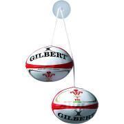 Pack of 12 rugby balls Pays de Galles Dangle