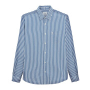 Striped fabric long-sleeve shirt Serge Blanco